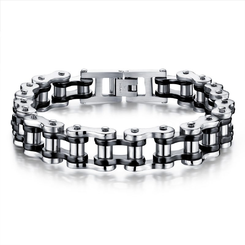 Armbånd Titanium Steel Menns Rock Personality Motorsykkelkjede Sykkelarmbånd