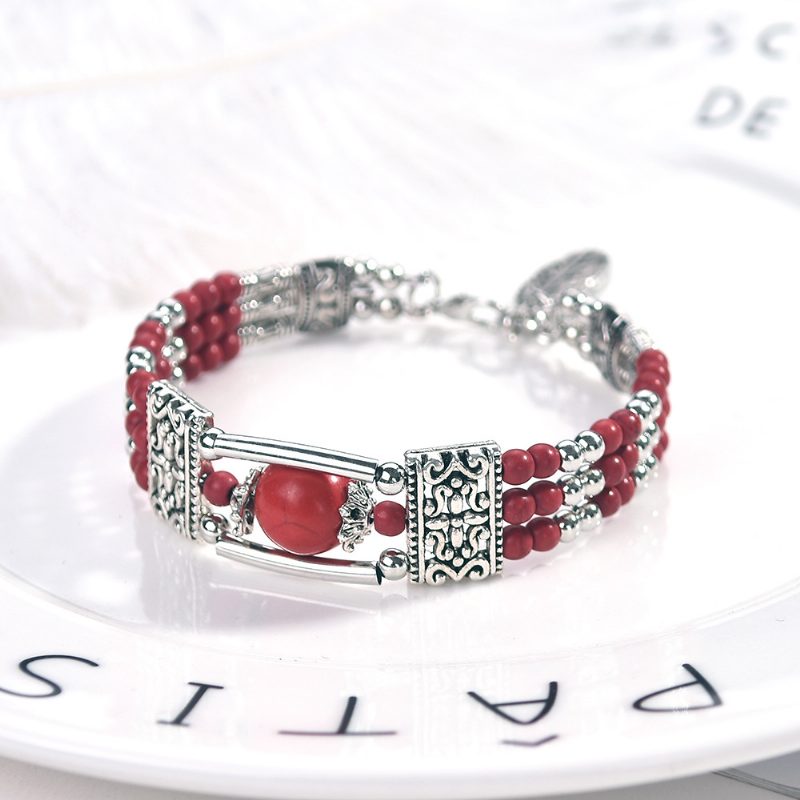 Trendy Wire Turkis Beaded Armbånd Boho Smykker