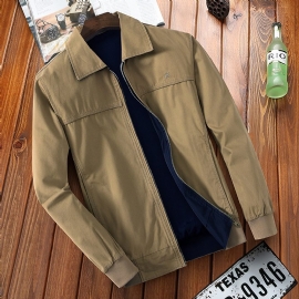 Menns Jakker Casual Lapel Coat Tynn Del