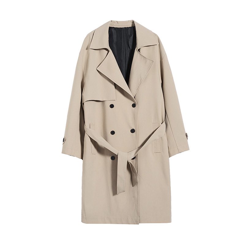 Menns Jakker Trend Mid Length Løse Preppy Trench Coats