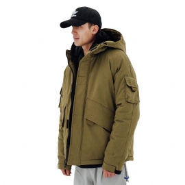 Tooling Cotton Jacket Men's Trendy Tykk Hette Army Green