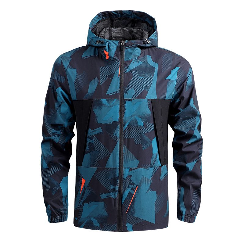 Yttertøy For Menn Tynn Uformell Quick Dry Windbreaker Outdoor Hettejakke