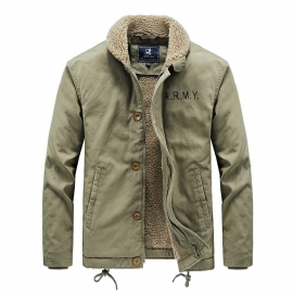 Yttertøy Herre Pelskrage Arbeidstøy Aviator Jacket Cotton