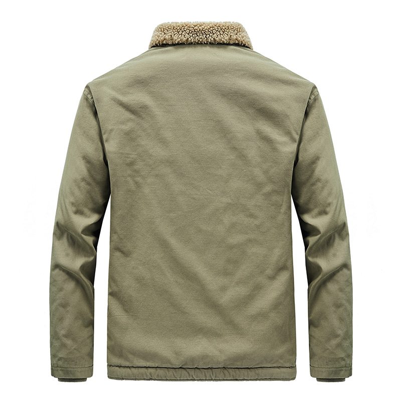 Yttertøy Herre Pelskrage Arbeidstøy Aviator Jacket Cotton