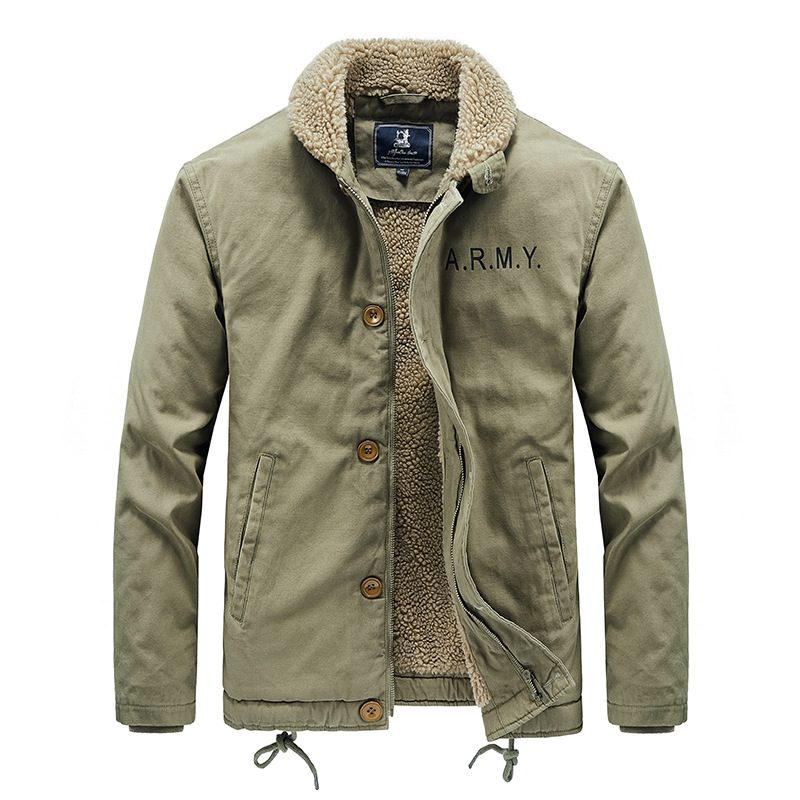 Yttertøy Herre Pelskrage Arbeidstøy Aviator Jacket Cotton