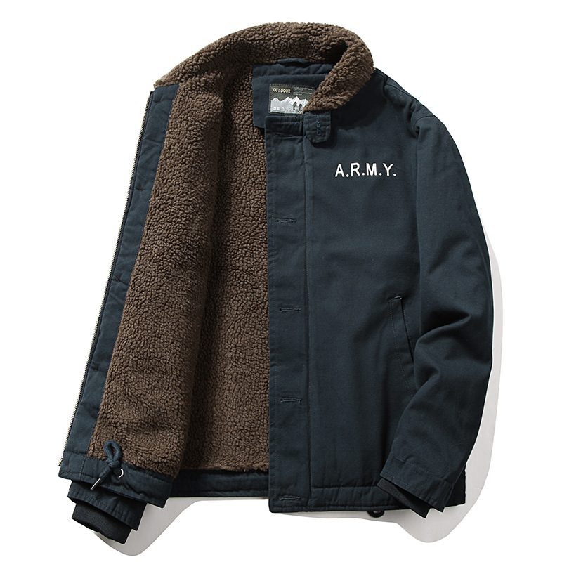 Yttertøy Herre Pelskrage Arbeidstøy Aviator Jacket Cotton