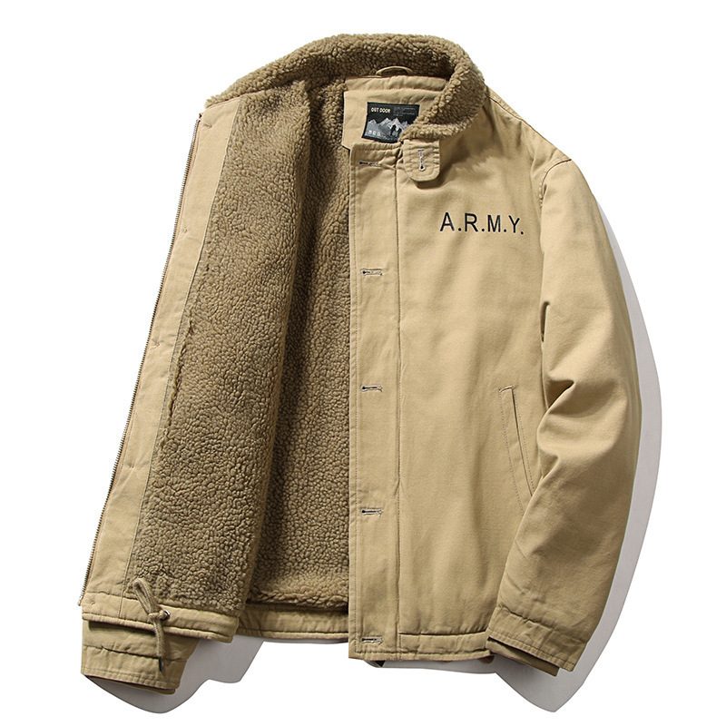 Yttertøy Herre Pelskrage Arbeidstøy Aviator Jacket Cotton