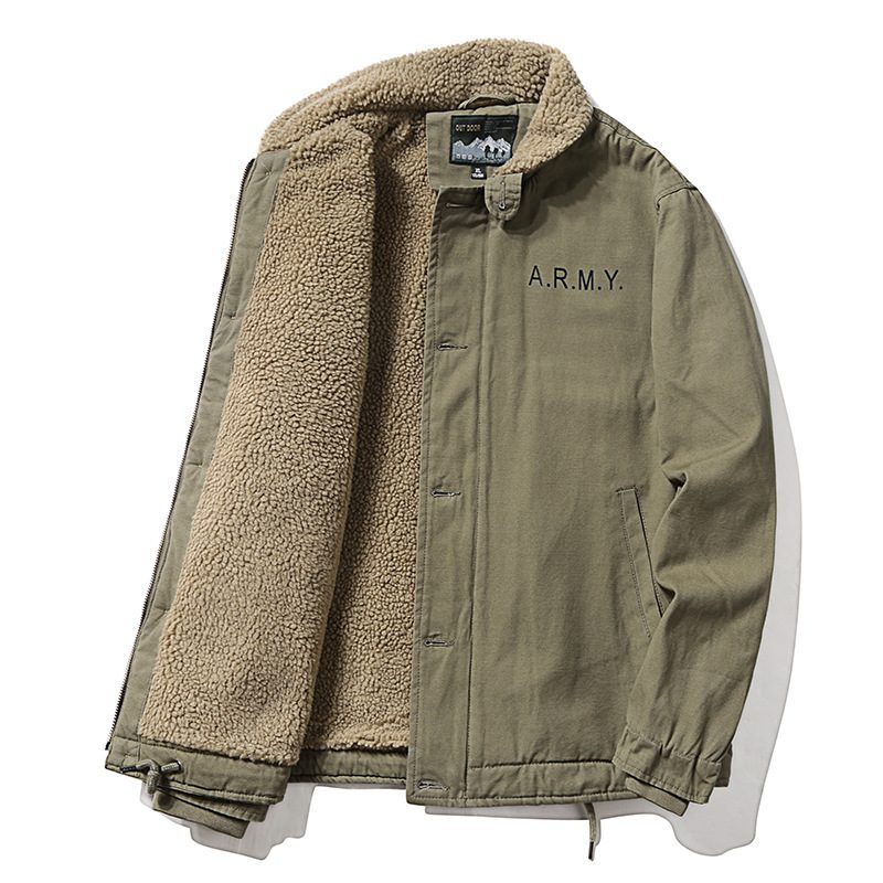 Yttertøy Herre Pelskrage Arbeidstøy Aviator Jacket Cotton