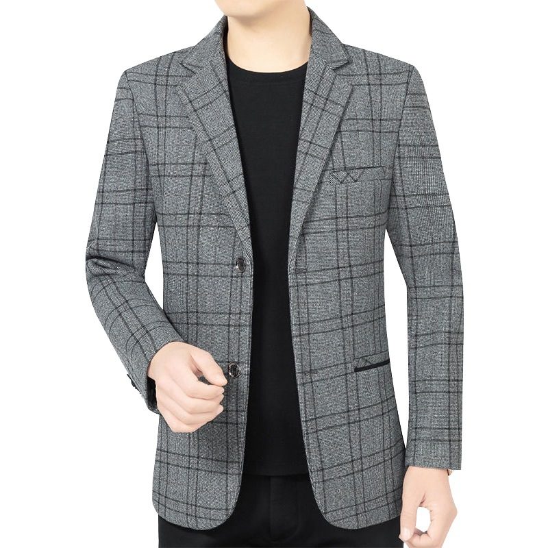 2024 Vår Og Høst Herre Blazers Jakke Business Casual Enkelt Rad To Knapper