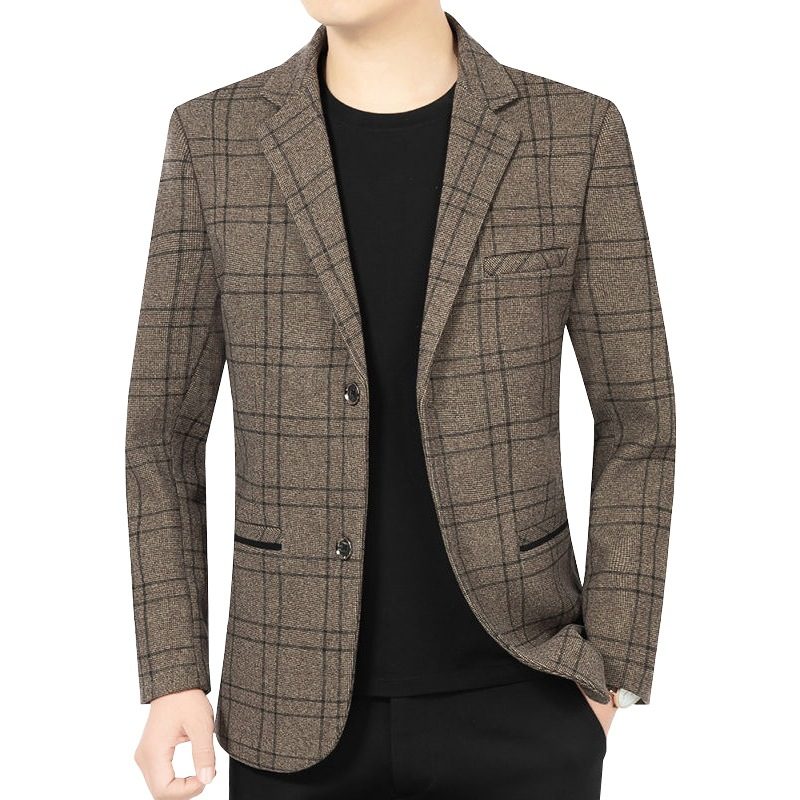 2024 Vår Og Høst Herre Blazers Jakke Business Casual Enkelt Rad To Knapper