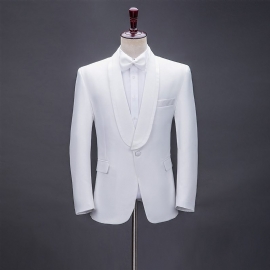 Blazere For Menn Med Én Spenne White Statement