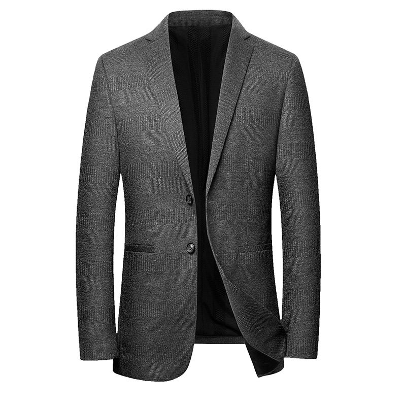 Blazere For Menn Slim Fit-jakke Ensfarget Uformelt Enkeltspent To Knapper