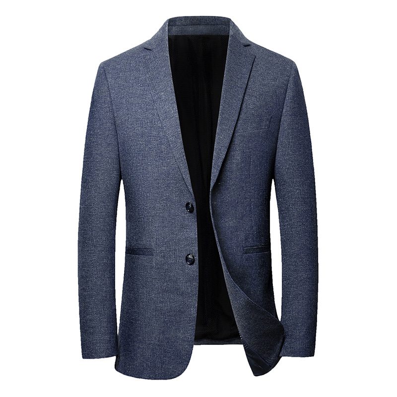 Blazere For Menn Slim Fit-jakke Ensfarget Uformelt Enkeltspent To Knapper