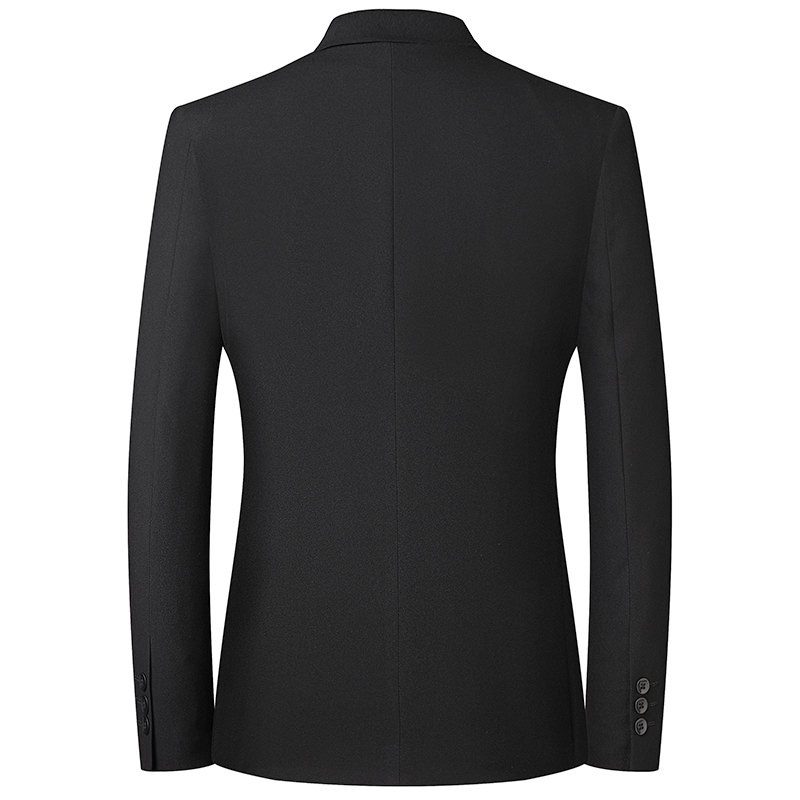 Blazere For Menn Tilfeldig Langermet Ensfarget Slim-fit Trendy Jakke Enkeltspent Med To Knapper