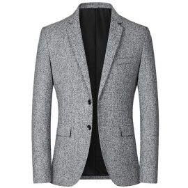 Men's Blazers Casual Våren Tynn Del Trend Topp Enkelt Rad To Knapper