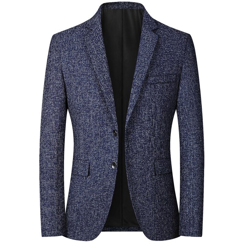 Men's Blazers Casual Våren Tynn Del Trend Topp Enkelt Rad To Knapper