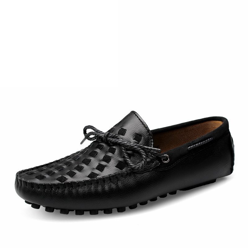 Kidney Bean Sko Menns Kjole Sko Myk Såle Casual Loafer Sko Ungdom Trendy Utendørs Skinn Menn Sko