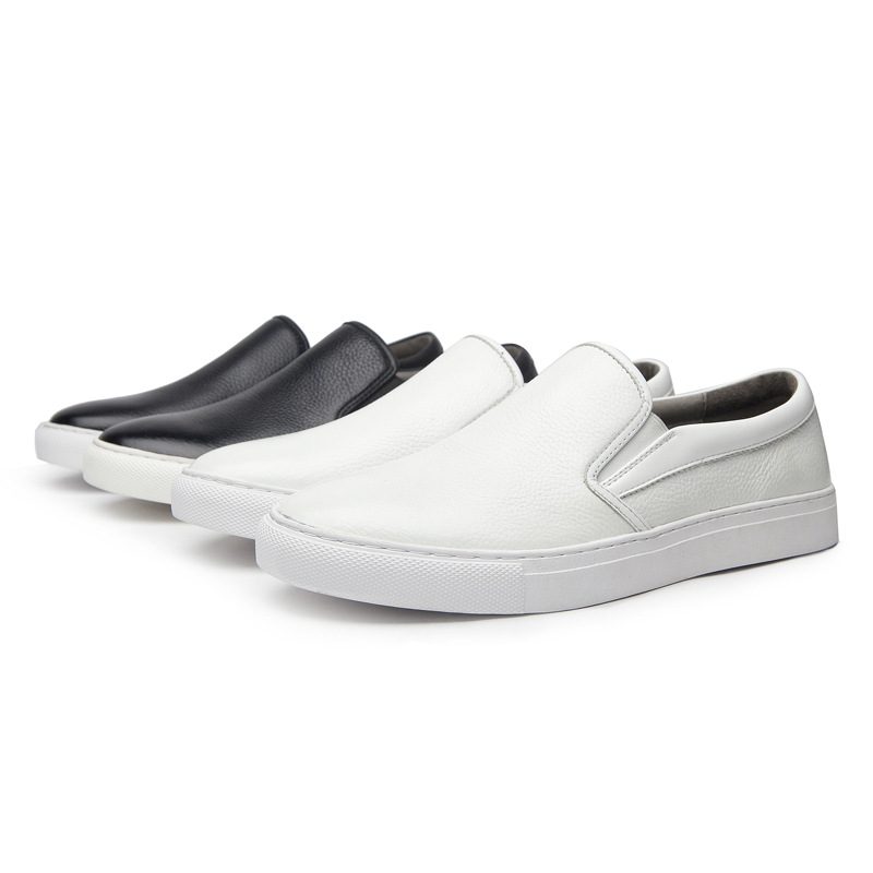 Loafers I Skinn For Menn Uformelle Joggesko Trendy Pustende Slip-on Herresko