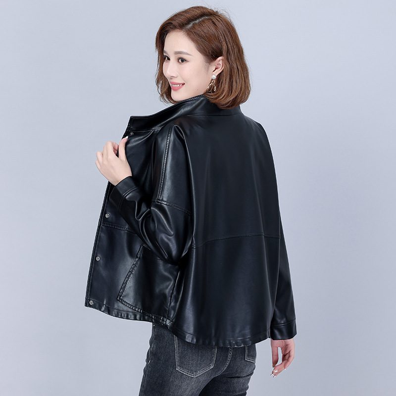 Dame Skinnjakke Løs Raglan Sleeve Coat