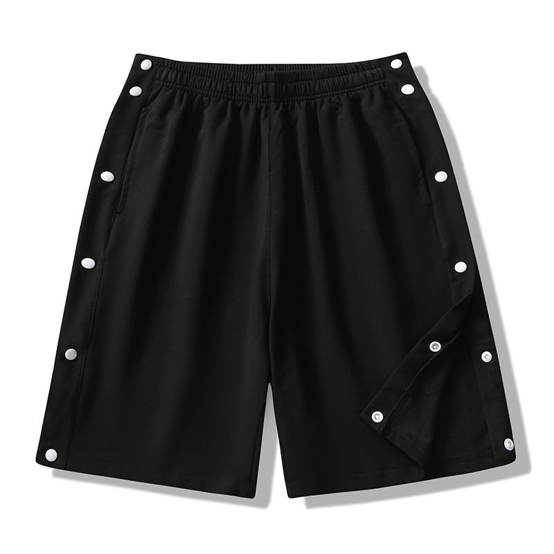 Breasted Shorts Menn Sport Tynn Del Løs Ensfarget Rett Casual Fem Poeng