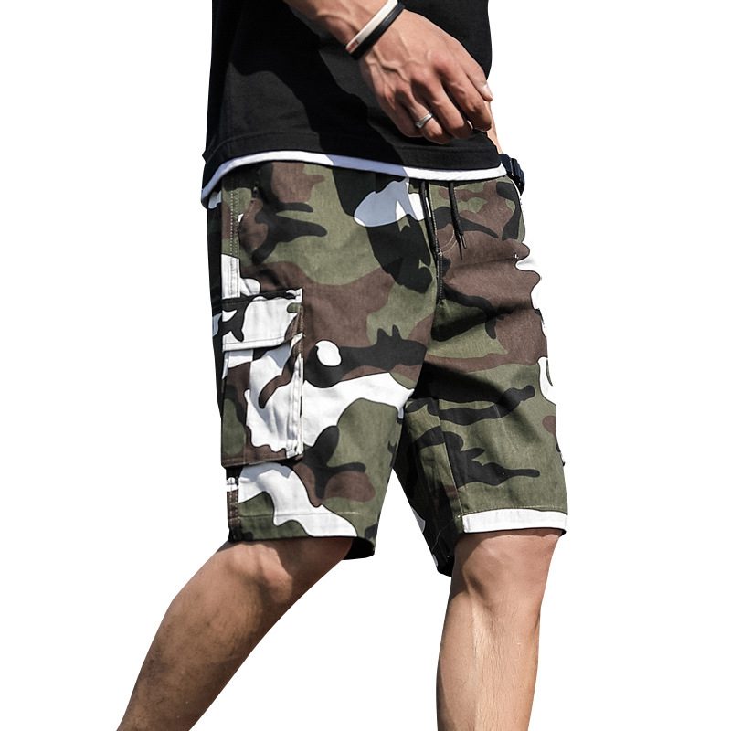 Camouflage Herre Løse Fritidsshorts Arbeidstøy