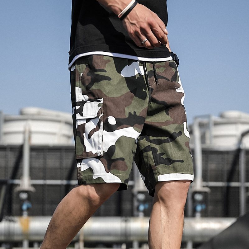 Camouflage Herre Løse Fritidsshorts Arbeidstøy