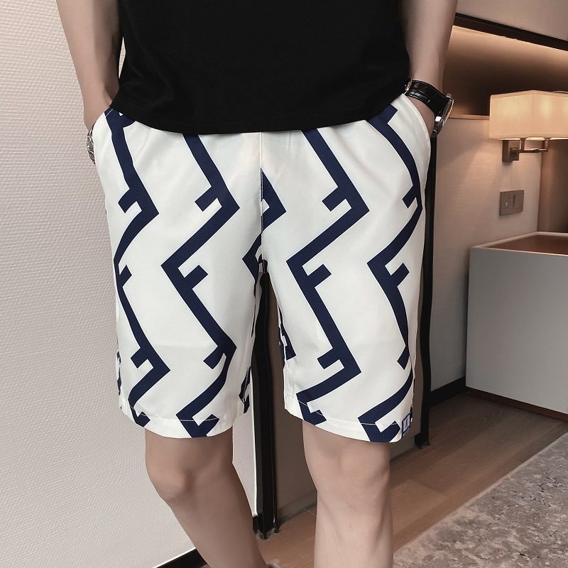 Casual Sports Shorts Menn Strand Trend Tynne Avkortede Bukser Løs