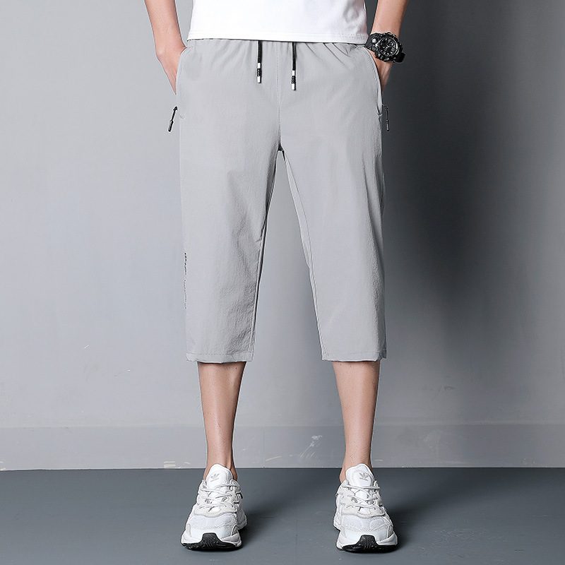 Cool Cropped Pants Menn Sommer Løs Straight Sports Casual Bukser