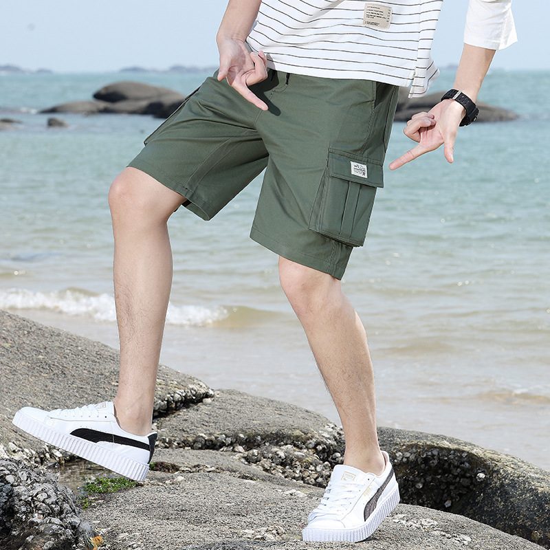 Herre Cargo Shorts Sommer Fem Poeng Løse Casual Kamuflasje Strand