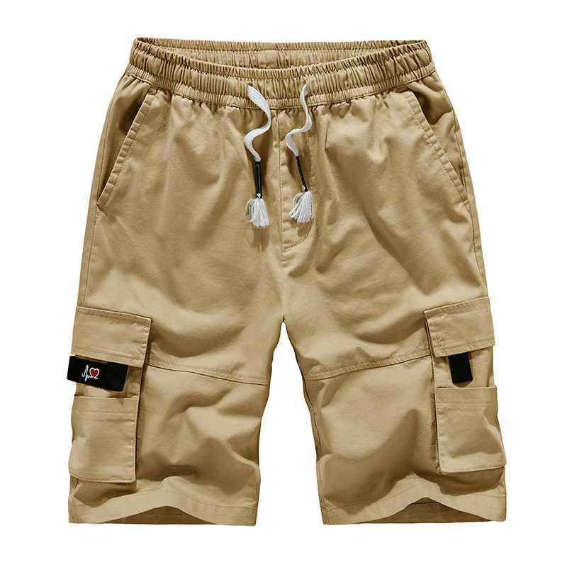 Herre Sommer Bomulls Workwear Shorts Løs Fem Points Casual