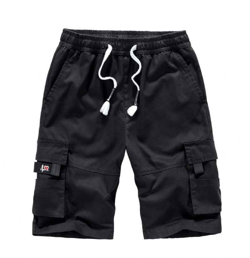 Herre Sommer Bomulls Workwear Shorts Løs Fem Points Casual