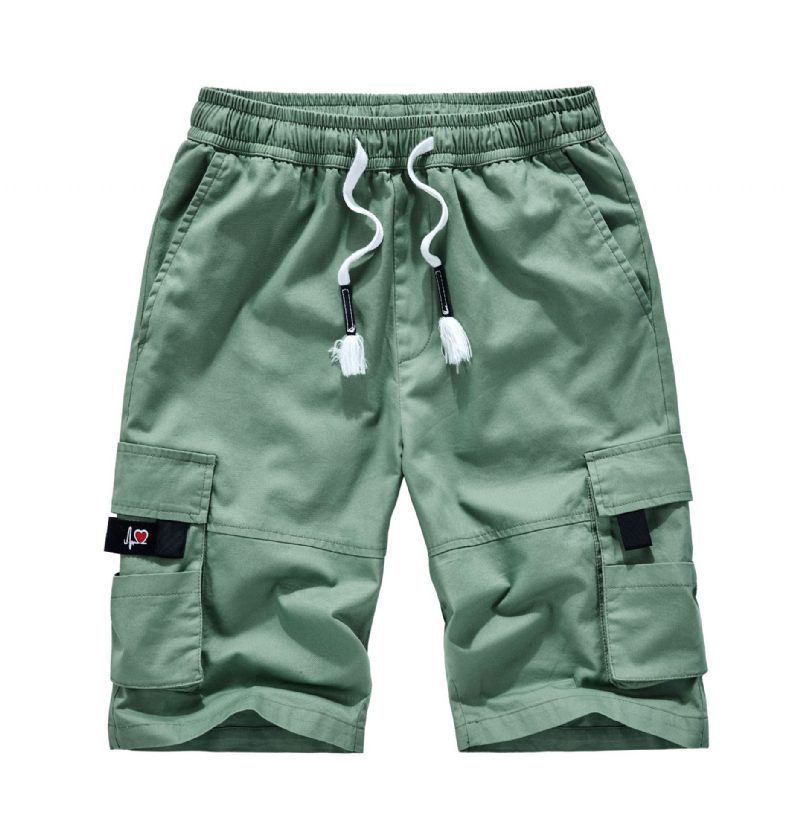 Herre Sommer Bomulls Workwear Shorts Løs Fem Points Casual