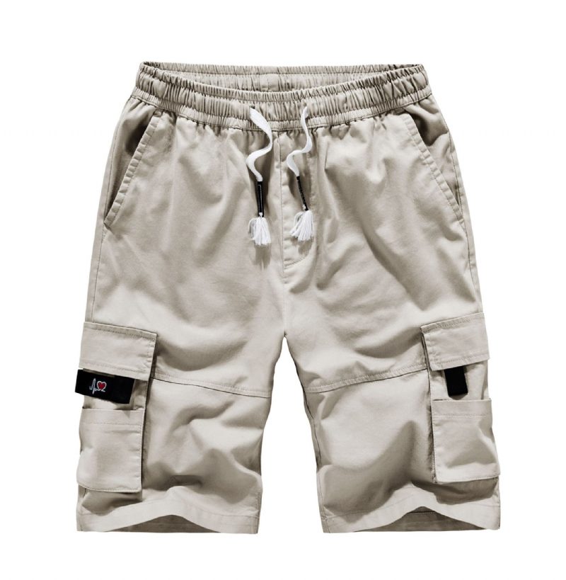 Herre Sommer Bomulls Workwear Shorts Løs Fem Points Casual