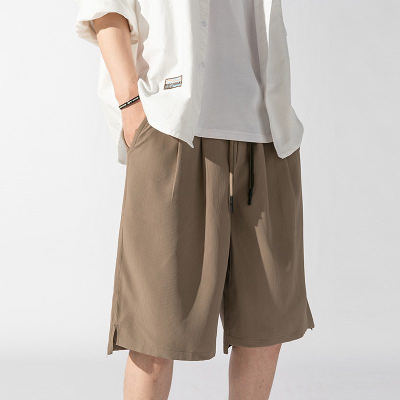 Løse Shorts Herre Sommer Tynn Sport Khaki Six Points Casual