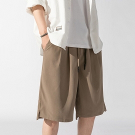 Løse Shorts Herre Sommer Tynn Sport Khaki Six Points Casual