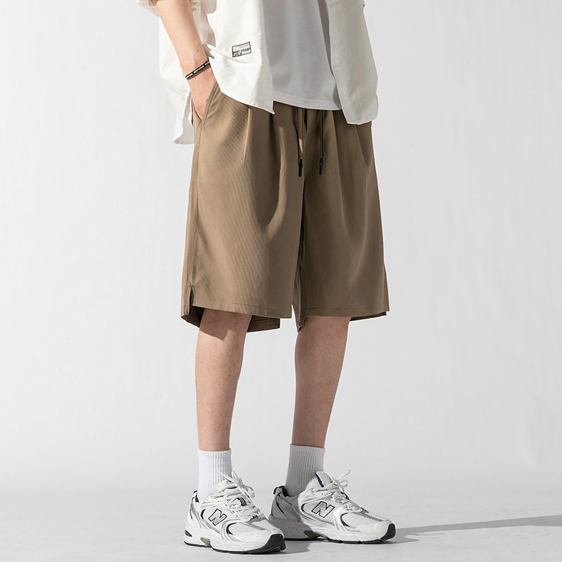 Løse Shorts Herre Sommer Tynn Sport Khaki Six Points Casual