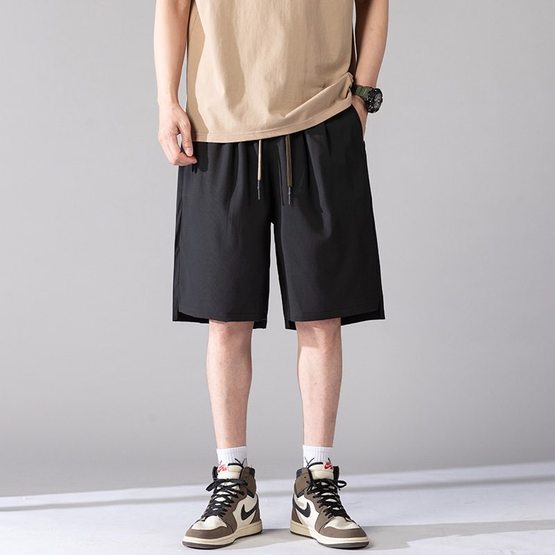 Løse Shorts Herre Sommer Tynn Sport Khaki Six Points Casual