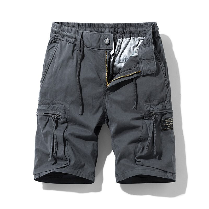 Menn Shorts Cargo Lommer Tynn Elastisk