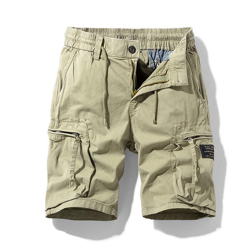 Menn Shorts Cargo Lommer Tynn Elastisk