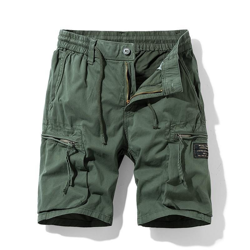 Menn Shorts Cargo Lommer Tynn Elastisk