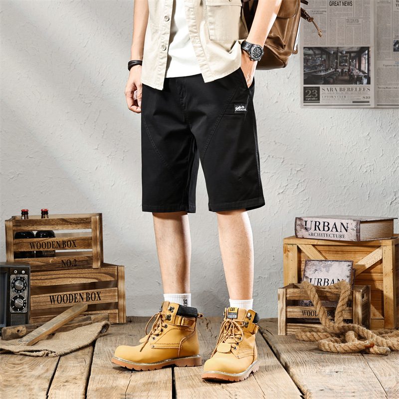 Retro Tooling Shorts Herre Ny Trend Casual Fem Poeng