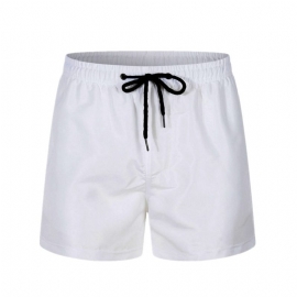 Shorts For Menn Sommer Bomull Lin Fem Poeng Løs Casual Trend