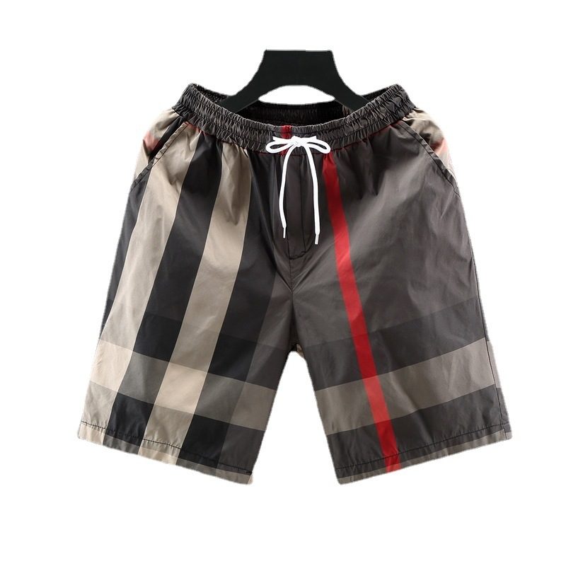 Shorts Herre Casual Trend Plaid Five Points Home Loose Beach