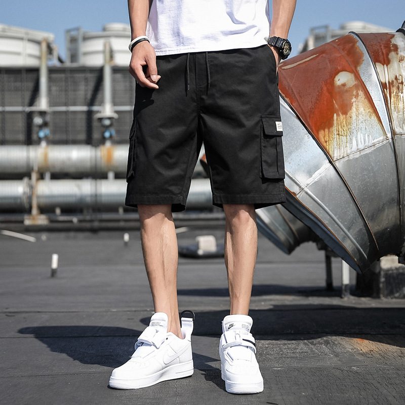 Summer Tooling Shorts Herre Nye Bomull Løs Casual Fem Poeng