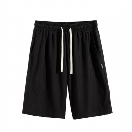 Uformelle Shorts Herre 2024 Sommer Ny Trend Løs Ensfarget Rett Sport Tynn Seksjon Fem Poeng