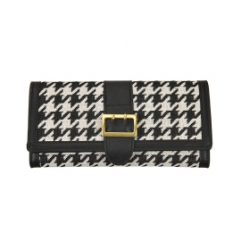 2024 Ny Lommebok Med Stor Kapasitet Myntpung Lang Bærbar Dame Liten Houndstooth Clutch