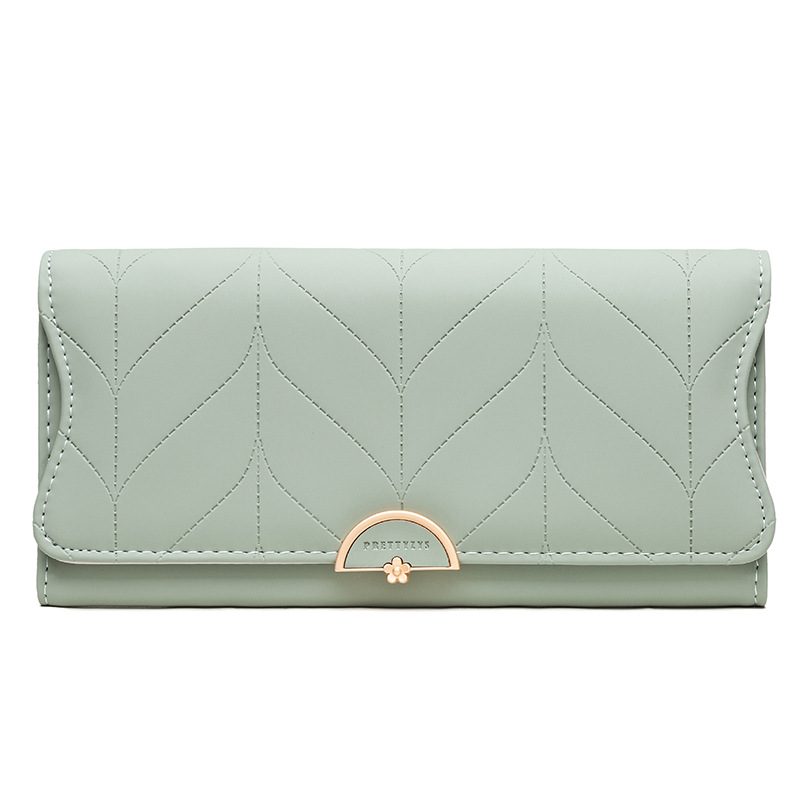 Ny Dame Lang Lommebok Motespenne Pu Clutch Lommebokveske