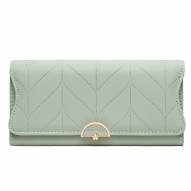 Ny Dame Lang Lommebok Motespenne Pu Clutch Lommebokveske