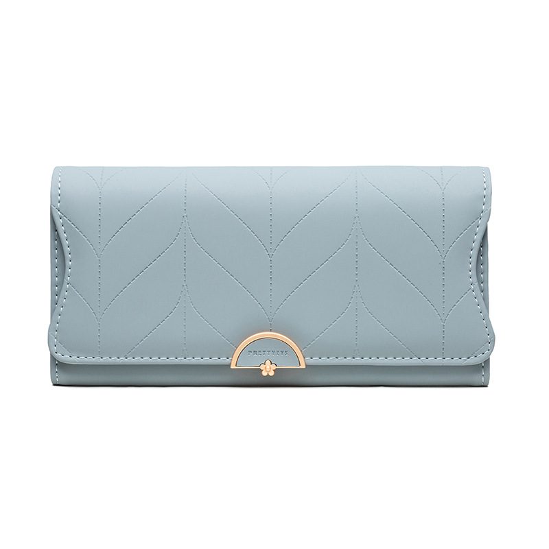 Ny Dame Lang Lommebok Motespenne Pu Clutch Lommebokveske