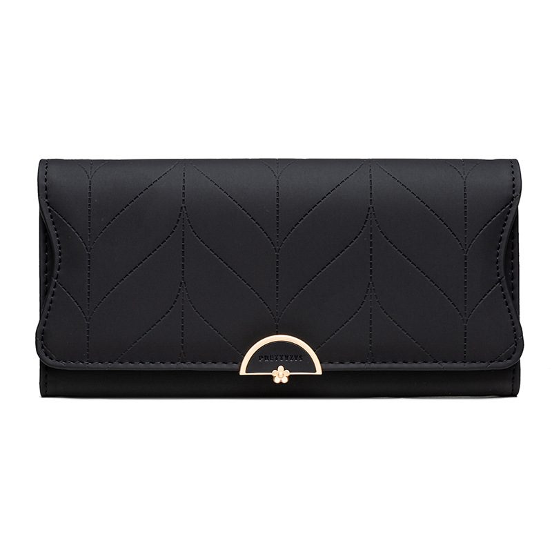 Ny Dame Lang Lommebok Motespenne Pu Clutch Lommebokveske